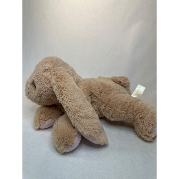 Dan Dee Soft Plush Tan Bunny Stuffed Animal Pink Ears & Feet 12" Long Ages 3+ - Picture 2 of 6